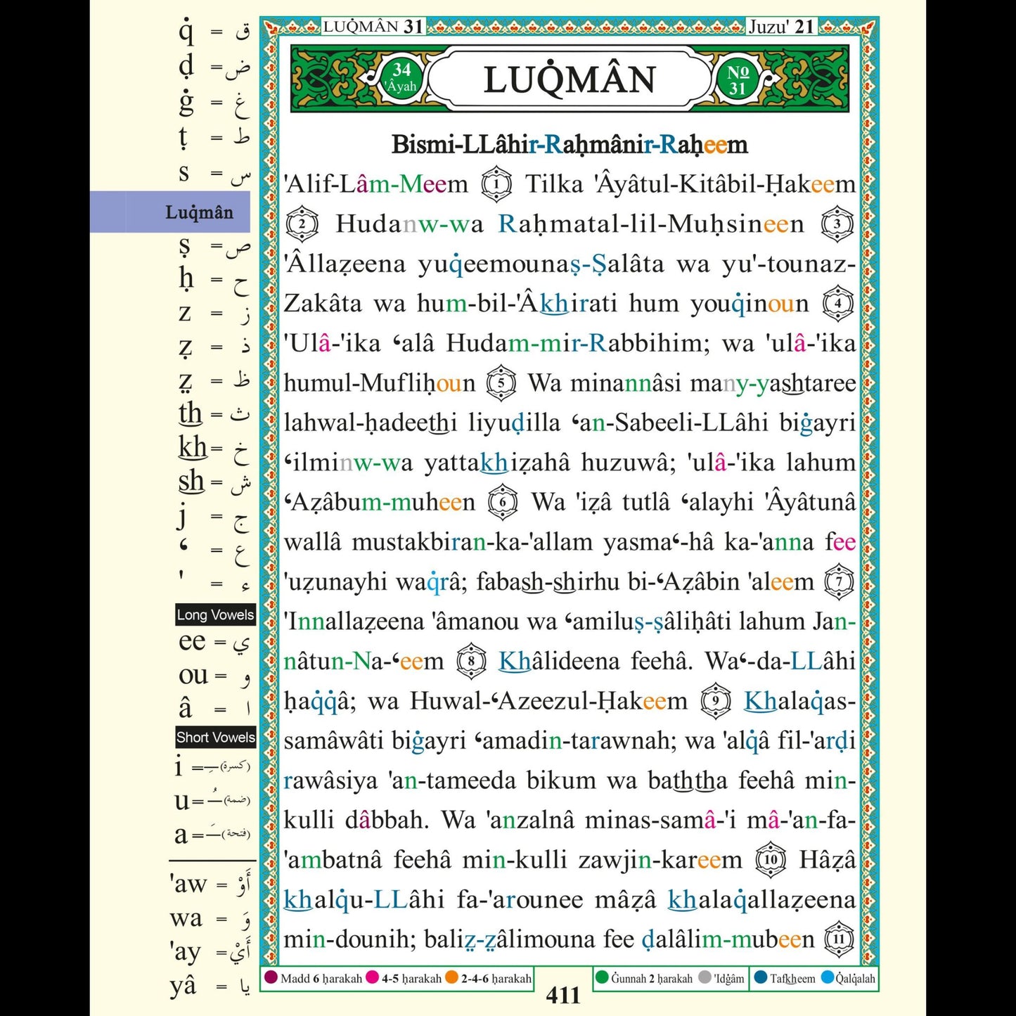 Quran - Roman Transliteration + Translation